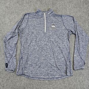 Nike Golf U CONN 1/4 Zip Pullover XXL 2XL Dri-Fit Grey Performance Thumb Holes